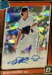 Dean Kremer [Cracked Ice Black] #RRS-DK Baseball Cards 2021 Panini Donruss Optic Rated Rookie Signatures Prices