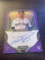 Julio Rodriguez [Amethyst] Baseball Cards 2022 Topps Triple Threads Rookie Autographs Prices