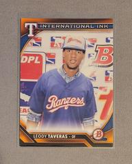 Leody Taveras [Orange] Baseball Cards 2016 Bowman International Ink Prices