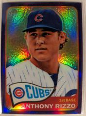 Anthony Rizzo [Team Logo Purple Refractor] #458 Baseball Cards 2014 Topps Heritage Chrome Prices