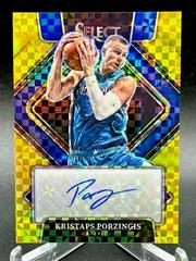 Kristaps Porzingis [Gold Prizm] Basketball Cards 2021 Panini Select Signatures Prices