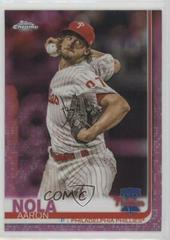 Aaron Nola [Pink Refractor] #176 Baseball Cards 2019 Topps Chrome Prices