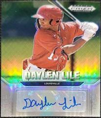 Daylen Lile #AU-DL Baseball Cards 2022 Panini Prizm Draft Picks Autographs Prices