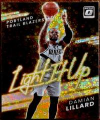 Damian Lillard [Holo Fast Break] Basketball Cards 2021 Panini Donruss Optic Light It Up Prices