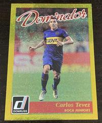Carlos Tevez [Gold] #16 Soccer Cards 2016 Panini Donruss Dominator Prices