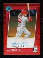 Alec Bohm [Red] Baseball Cards 2021 Panini Donruss Optic Rated Rookie Signatures Prices