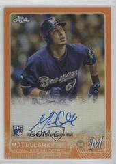 Matt Barnes [Orange Refractor] #AR-MB Baseball Cards 2015 Topps Chrome Autograph Rookies Prices