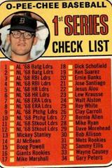 Checklist 1-109 Baseball Cards 1969 O Pee Chee Prices