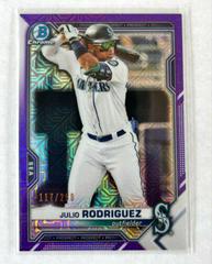 Julio Rodriguez [Purple Refractor] Baseball Cards 2021 Bowman Chrome Prospects Prices