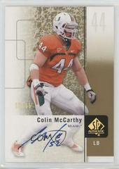 Colin McCarthy [Autograph] #5 Football Cards 2011 SP Authentic Prices