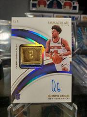 Quentin Grimes [Patch Autograph Tag] Basketball Cards 2021 Panini Immaculate Collection Prices