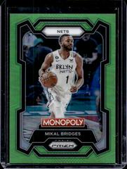 Mikal Bridges [Neon Green] #10 Basketball Cards 2023 Panini Prizm Monopoly Prices