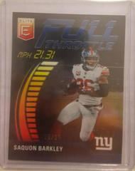 Saquon Barkley [Blue] #FT-SB Football Cards 2023 Panini Donruss Elite Full Throttle Prices