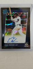 Isaac Paredes [Cracked Ice Black] #RRS-IP Baseball Cards 2021 Panini Donruss Optic Rated Rookie Signatures Prices