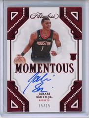 Jabari Smith Jr. [Ruby] #16 Basketball Cards 2022 Panini Flawless Momentous Autograph Prices