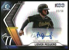 Liover Peguero [Autograph] #BTP-77 Baseball Cards 2022 Bowman Scouts' Top 100 Prices