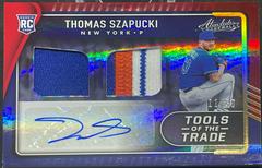 Thomas Szapucki #TT2S-TS Baseball Cards 2022 Panini Absolute Tools of the Trade 2 Swatch Signatures Prices