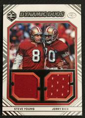 Steve Young, Jerry Rice [Silver] Football Cards 2022 Panini Limited Dynamic Duos Prices