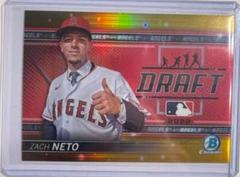 Zach Neto [Gold] Baseball Cards 2022 Bowman Draft Night Prices