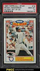 Rickey Henderson Baseball Cards 1987 Topps All Star 22 Prices