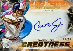 Cal Ripken Jr. [Orange] #IDG-CR Baseball Cards 2023 Topps Inception Dawn of Greatness Autographs Prices