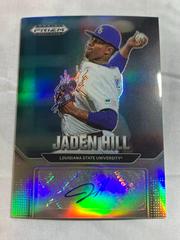 Jaden Hill #AU-JH Baseball Cards 2022 Panini Prizm Draft Picks Autographs Prices