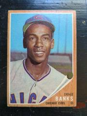 1962 EXHIBITS ERNIE BANKS--WITH STATS ON BACK