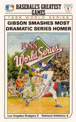 1988 World Series Game 1 #8 Baseball Cards 1989 Topps Ljn Baseball Talk Prices