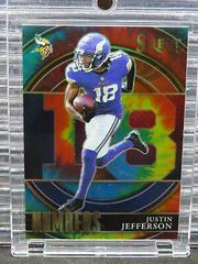 Justin Jefferson [Tie Dye] Football Cards 2021 Panini Select Numbers Prices