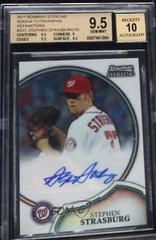 Stephen Strasburg [Black Refractor] #SS1 Baseball Cards 2011 Bowman Sterling Rookie Autographs Prices