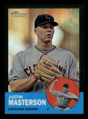 Justin Masterson [Black Refractor] #HP58 Baseball Cards 2012 Topps Heritage Chrome Prices