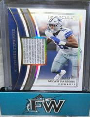 Micah Parsons [Gold] #25 Football Cards 2023 Panini Immaculate Remarkable Memorabilia Prices