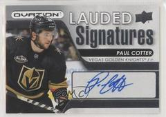 Paul Cotter #LS-PC Hockey Cards 2021 Upper Deck Ovation Lauded Signatures Prices