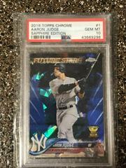 Aaron Judge #1 Baseball Cards 2018 Topps Chrome Sapphire Prices