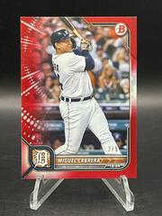 Miguel Cabrera [Red] #50 Baseball Cards 2022 Bowman Prices