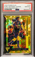 Karl Anthony Towns [Gold Cracked Ice] #103 Basketball Cards 2020 Panini Flux Prices
