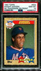 Dwight Gooden [No Trademark on Front] Baseball Cards 1987 Topps Prices