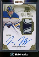 Jonas Johansson [Gold Autograph Patch] Hockey Cards 2020 Upper Deck The Cup Prices