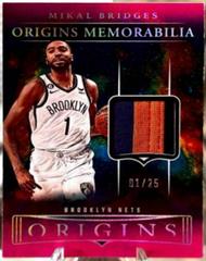 Mikal Bridges #7 Basketball Cards 2023 Panini Origins Memorabilia Prices
