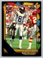 Anthony Carter [5 Stripe] #114 Football Cards 1991 Wild Card Prices