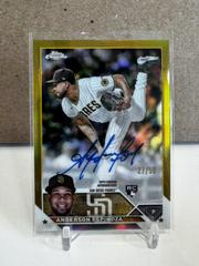 Anderson Espinoza [Gold] Baseball Cards 2023 Topps Chrome Rookie Autographs Prices