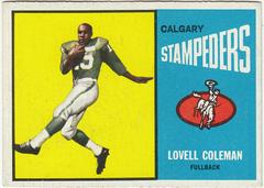 Lovell Coleman #11 Football Cards 1964 Topps CFL Prices