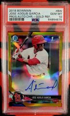 Jose Adolis Garcia [Gold Shimmer] #CPA-BW Baseball Cards 2018 Bowman Chrome Prospects Autographs Prices