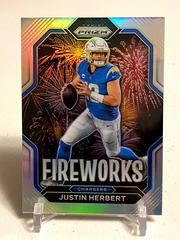 Justin Herbert [Silver] #F-4 Football Cards 2022 Panini Prizm Fireworks Prices