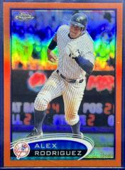 Alex Rodriguez [Running Orange Refractor] #49 Baseball Cards 2012 Topps Chrome Prices