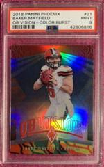 Baker Mayfield [Color Burst] Football Cards 2018 Panini Phoenix QB Vision Prices