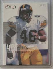 Ladell Betts #1 Football Cards 2002 Sage Prices