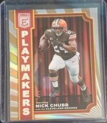 Nick Chubb [Gold] #PM-6 Football Cards 2023 Panini Donruss Elite Playmakers Prices
