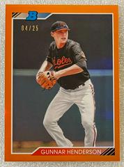 Gunnar Henderson [Orange Refractor] Baseball Cards 2020 Bowman Heritage Chrome Prospects Prices