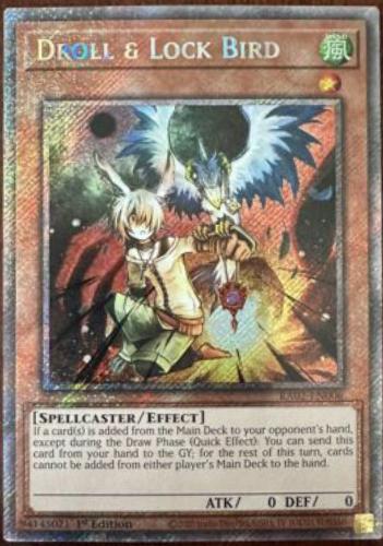 Droll & Lock Bird [Platinum Secret Rare] RA02-EN006 YuGiOh 25th Anniversary Rarity Collection II